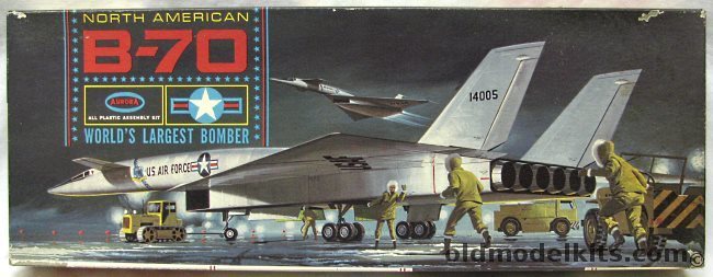 Aurora 1/105 North American B-70 Valkyrie Bomber (XB-70A), 370-250 plastic model kit